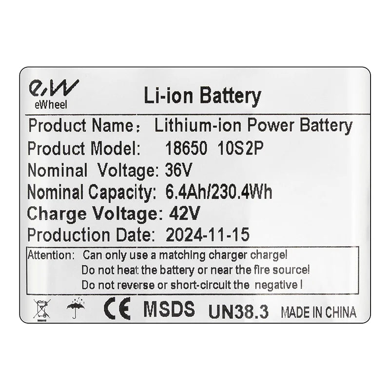 Batterie externe 36v 6.4 à / h [Ewheel]