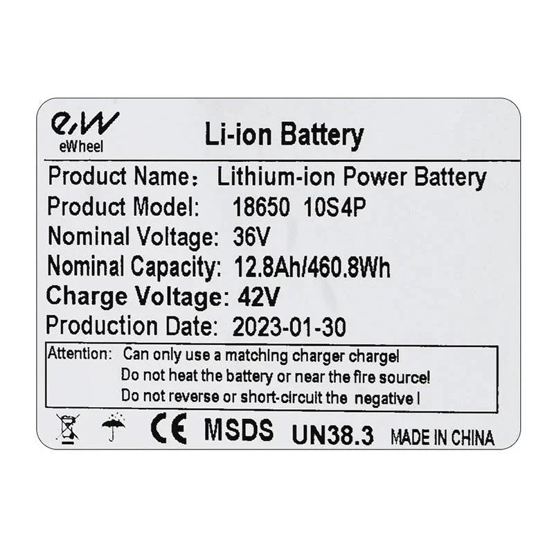 Batterie externe 36V 12,8 à / h [Ewheel]