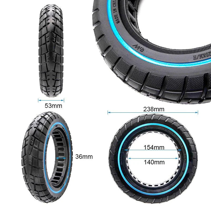 Pneu plein ultraléger offroad 10x2,125-6,1/B34 ligne bleue [Ewheel] - 2 pces [Ewheel]