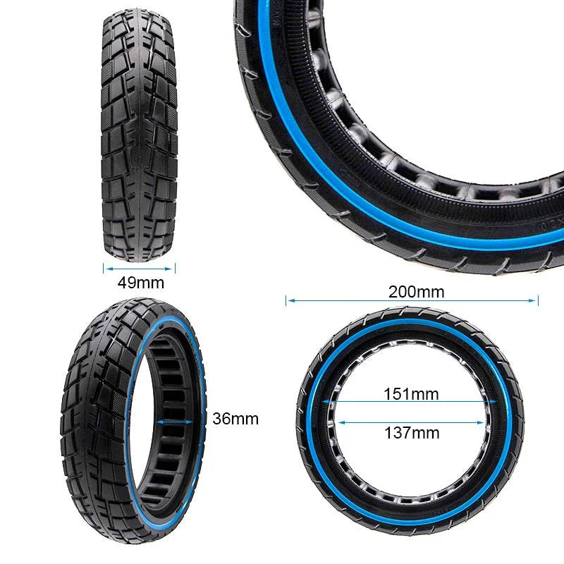 Pneu plein ultraléger  offroad 8,5x2-6,1/B34 ligne bleue [Ewheel]
