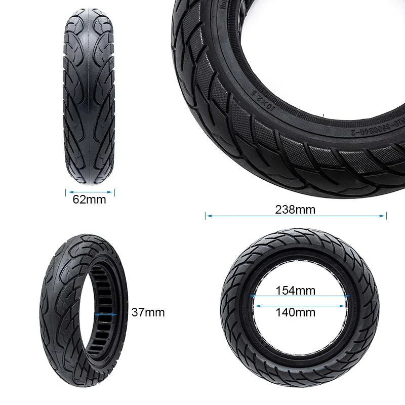 Pneu plein ultraléger 10x2,5/B34mm - ligne noire [Ewheel]