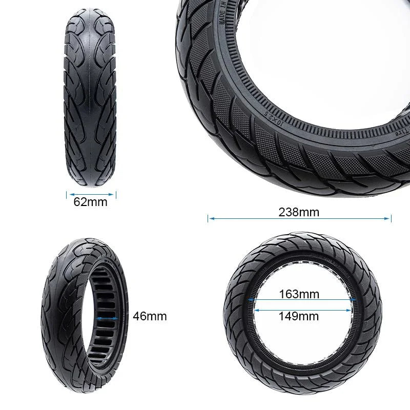 Pneu plein ultraléger 10x2,5-6,5/B44 - ligne noire [Ewheel]