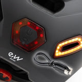 Casque CP02 urben  avec clignotant noir taille unique