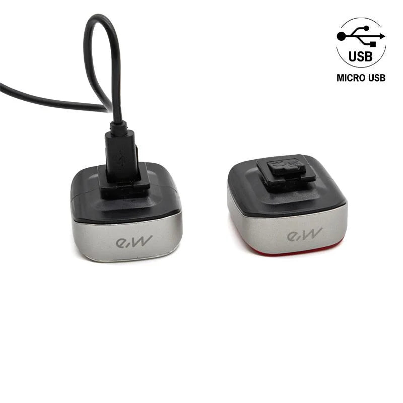 Kit de feux avant et arrière rechargeables haute puissance EWL004