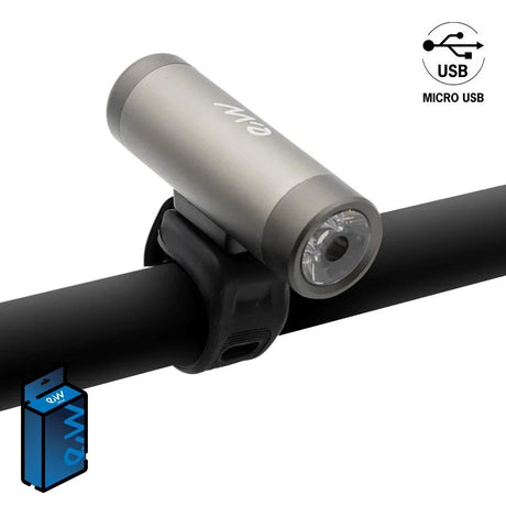 Vue de la lampe frontale rechargeable EWL012 400 lumens avec éclairage LED puissant, conçue pour vélo, trottinette électrique et activités nocturnes.