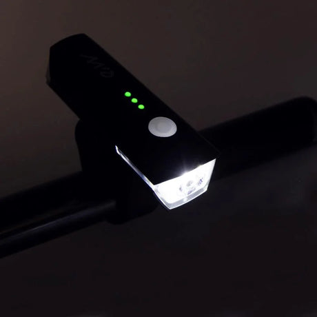 Lampe LED rechargeable EWL015 de 300 lumens avec éclairage puissant, conçue pour vélo et trottinette électrique, avec fixation pratique.
