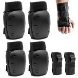 Détail du kit de protection des articulations taille M avec genouillères, coudières et protège-poignets offrant confort, maintien et protection contre les chocs.