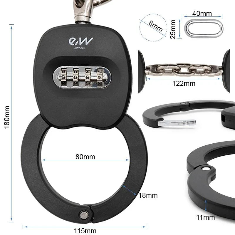 Antivol à combinaison EWLK010 type menottes