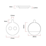 Plaquette de frein CT005-R en résine ronde avec ergot - 20pcs