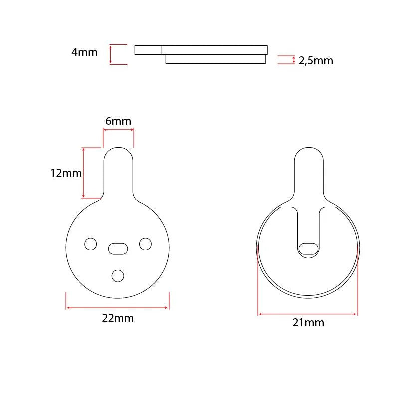 Plaquette de frein CT-011-R en résine ronde avec ergot - 20pcs