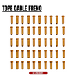 Bouchon de câble de frein orange vif (Pack 50)