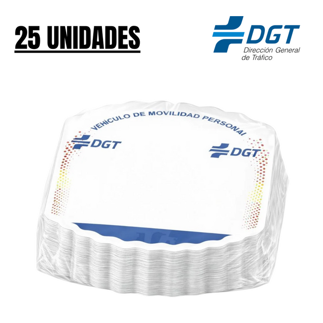 Plaques d'immatriculation DGT – 25 unités