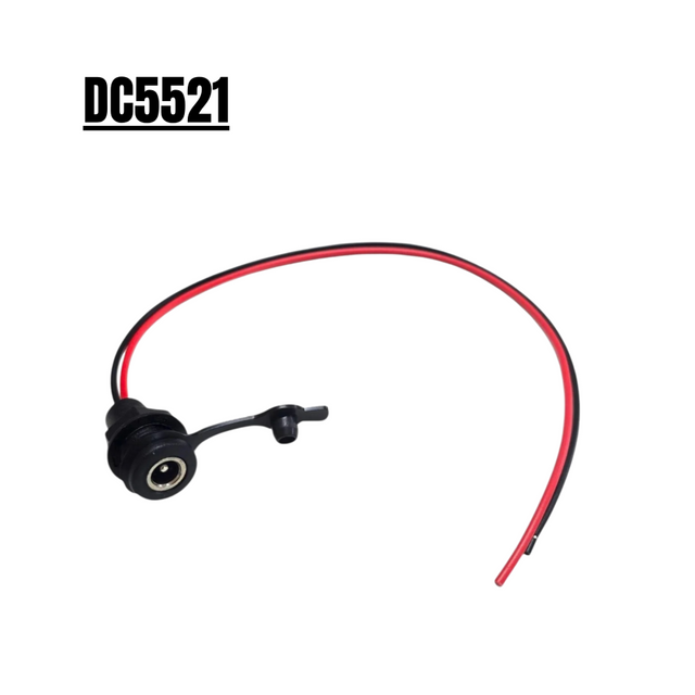 Prise de charge pour connecteur DC5521 avec couvercle