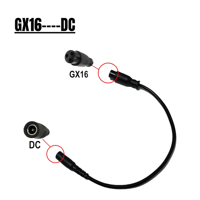 Câble convertisseur GX16 vers DC