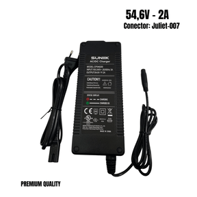 Chargeur 48V [Sortie 54,6V] – 2A [Connecteur Juliette] – QUALITÉ PREMIUM