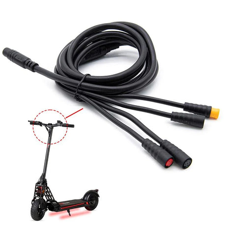 Câble de communication étanche 1,6 m pour trottinette électrique Ecoxtrem 4+, assurant une liaison fiable entre les composants électroniques.