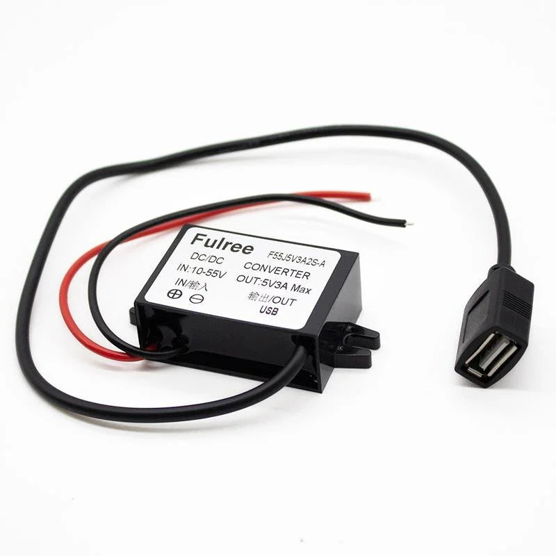 Convertisseur DC 11-55V vers 5V 3A avec port USB [Fulree]