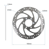 Disque de frein R6 160mm 6H argent - 48mm avec épaisseur 2,9mm