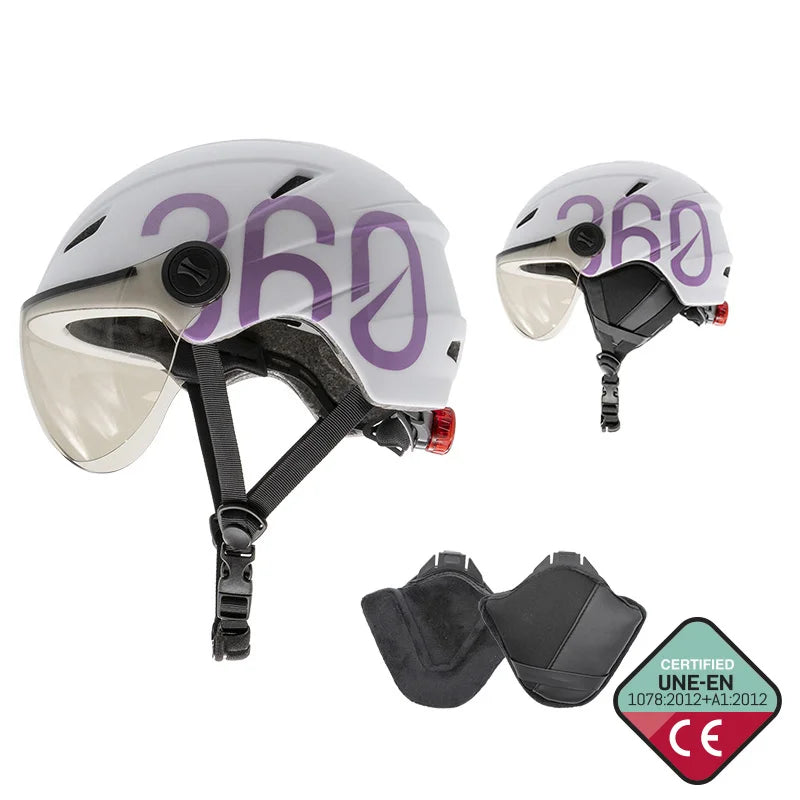 GLOOB Urban blanc - violet M cache-oreilles amovibles