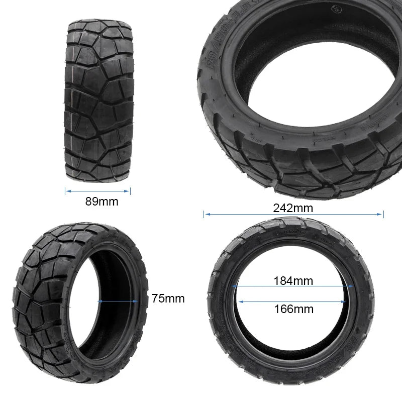 Pneu tubeless 80/50-6.5 Ewheel Rhinotrack Runflat