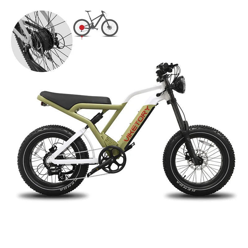 COMMANDO vélo électrique FATBIKE Vert militaire