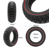 Pneu plein off-road 70/75-6,5 ligne rouge