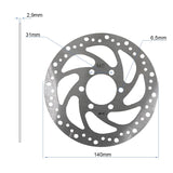 Disque de frein R6,2 140mm 6H argent - 48mm avec epaisseur 2,9mm