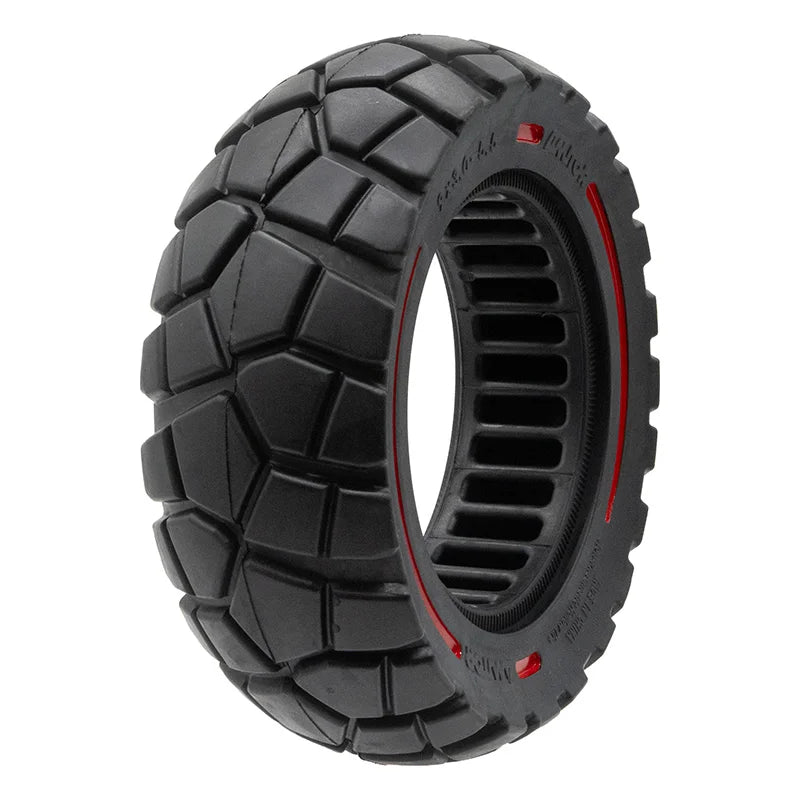 Roue pleine 9x3-5,5 ligne rouge-noir [Amitor]