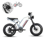 NAVY vélo électrique FATBIKE Bleu marine/Blanc