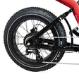 Vélo électrique Commando rouge RideBack avec cadre robuste, batterie intégrée et design dynamique, adapté aux trajets urbains et aux loisirs.