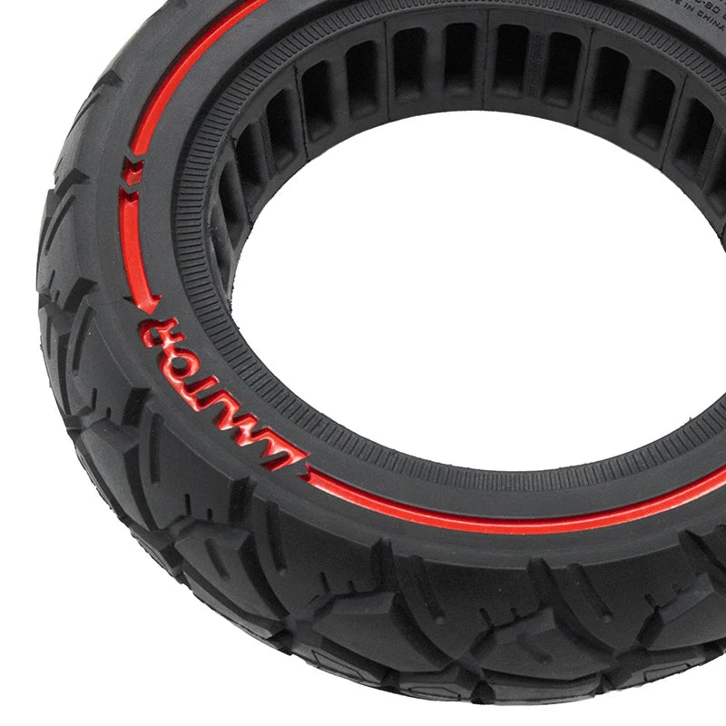 Pneu plein 10×3,0/255×80 (80/65-6) rouge [Amitor]
