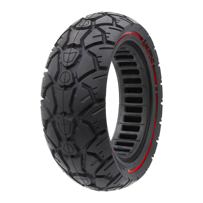 Pneu plein 10×3,0/255×80 (80/65-6) rouge [Amitor]