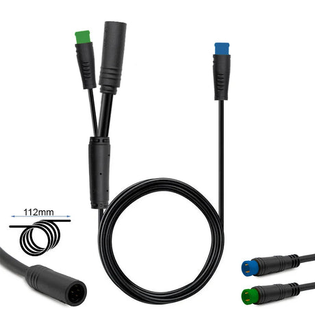 Détail du câble bus 1-2 compatible Hikerboy Foxtrot Plus, connecteurs de liaison pour assurer la communication entre les éléments électriques de la trottinette.