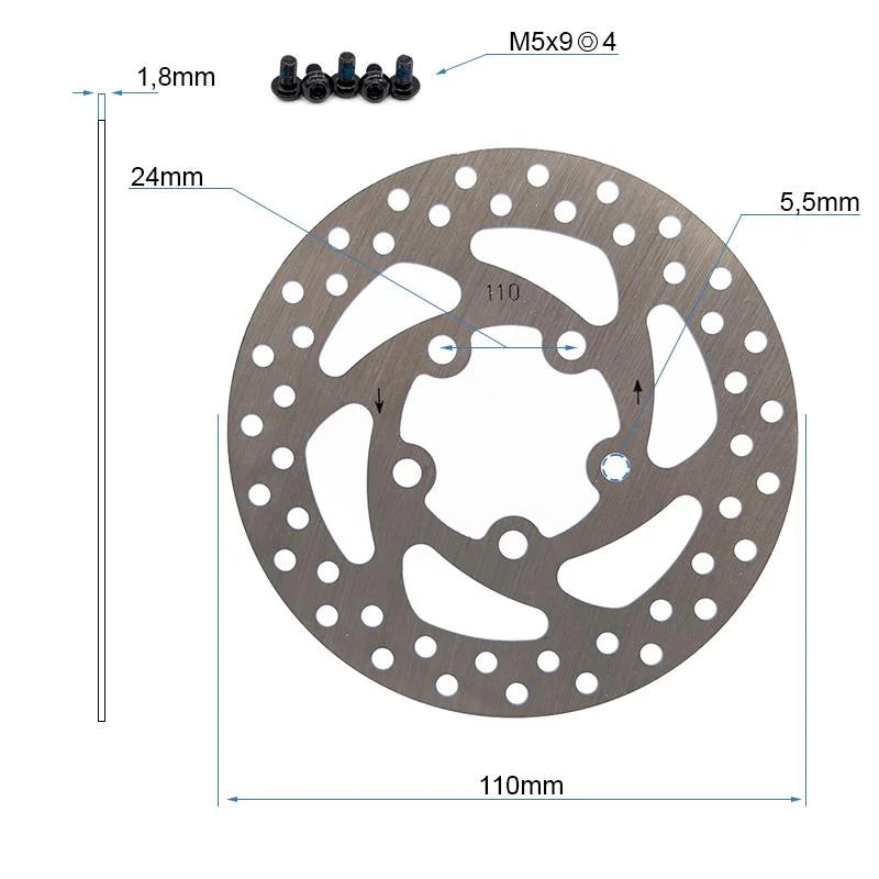 Disque de frein 5 trous 110 mm Xiaomi [Original]