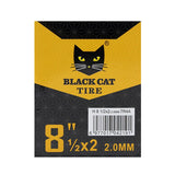 Chambre à air premium 2,0 mm épaisseur 8,5x2(156) Valve droite - 5pcs [Black cat]