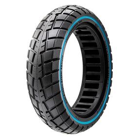 Pneu plein ultraléger Offroad 60/70-7 B50 avec ligne bleue Ewheel pour trottinette électrique, conçu pour offrir une excellente adhérence sur terrains variés sans risque de crevaison.