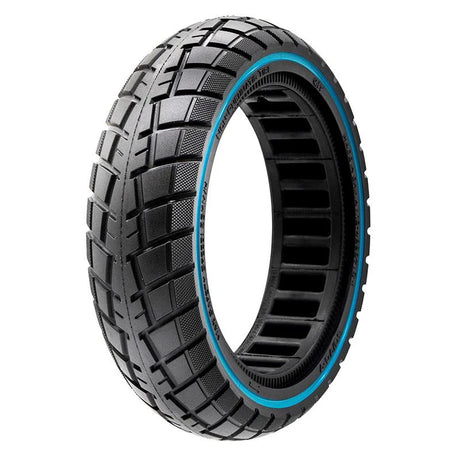 Pneu plein ultraléger Offroad 60/70-7 B50 avec ligne bleue Ewheel pour trottinette électrique, conçu pour offrir une excellente adhérence sur terrains variés sans risque de crevaison.