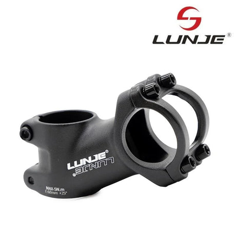 Détail de la potence EWPM-004 pour guidon de 31,8 mm avec élévation de 25 mm, pièce en aluminium compatible avec vélos et trottinettes électriques.