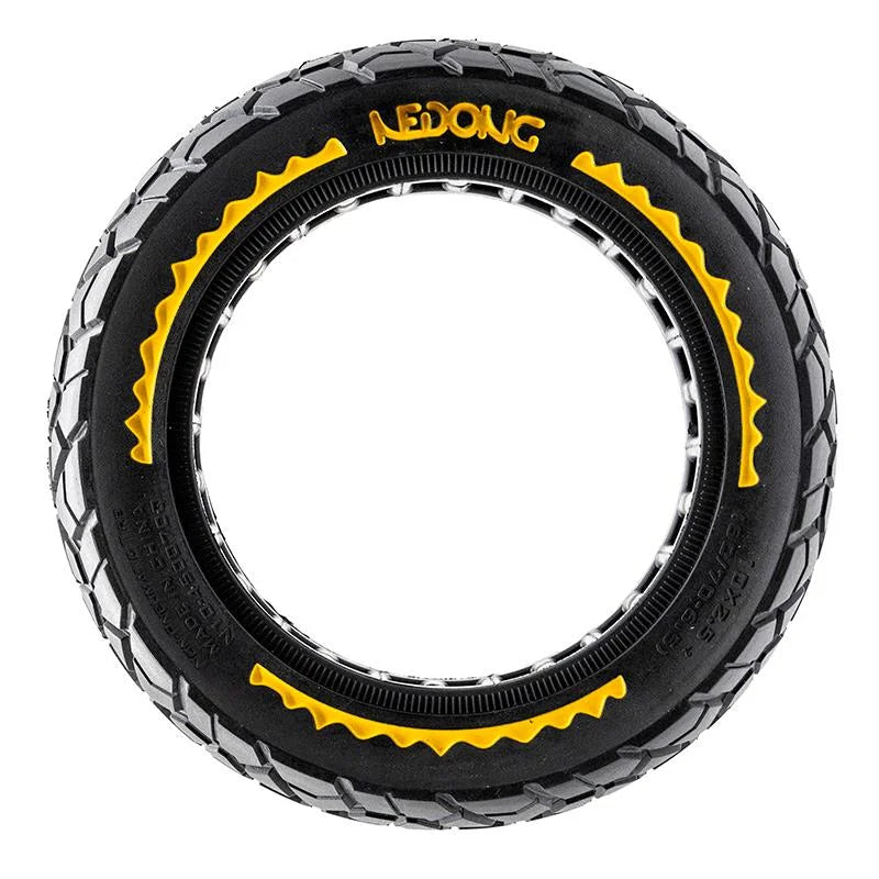Pneu plein ultraléger Offroad 10x2,5/B44 - jaune [Nedong]