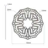 Disque de frein EWD004 pour Kukirin G2 pro - 140mm - 6H