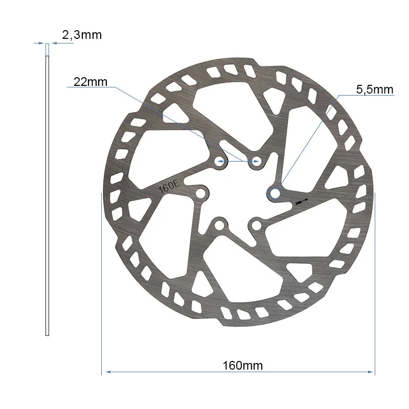Disque de frein EWD004 - 160mm (2,3mm d'épaisseur)