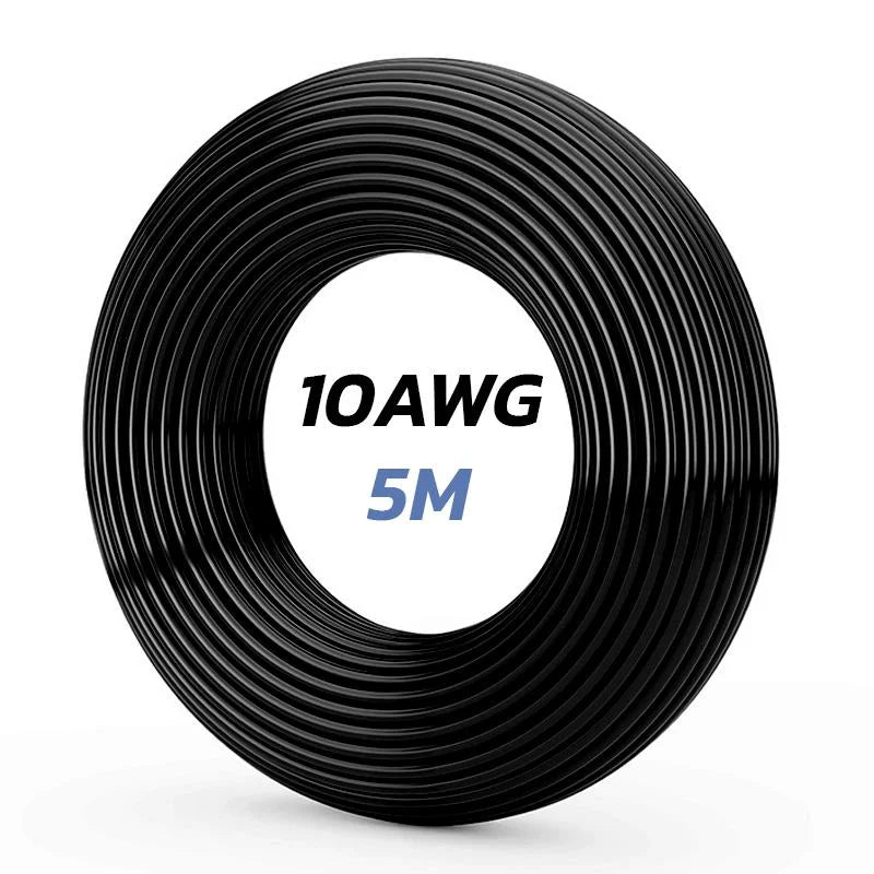 Câble noir 10 AWG - 5M