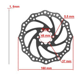 Disque de frein R6 160mm 6H argent - 48mm