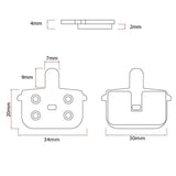 Plaquette de frein RT001-R en résine - 2pcs