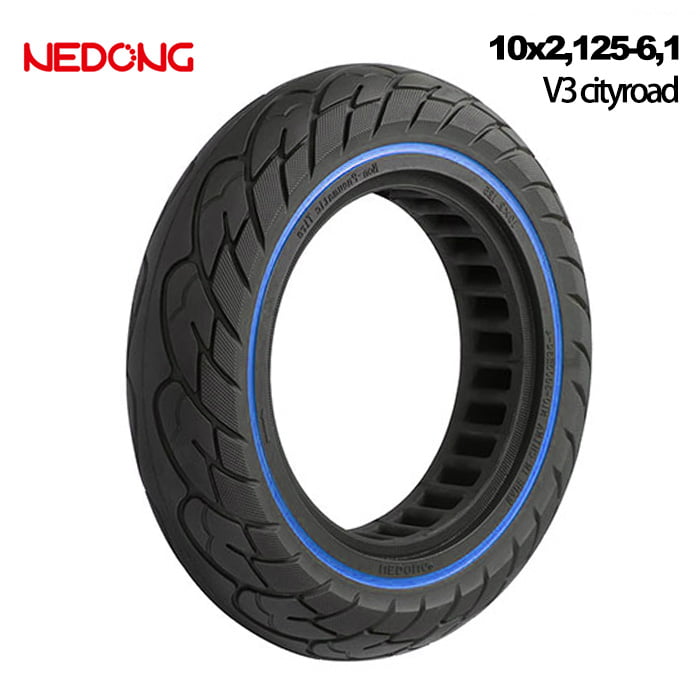 Roue pleine 10×2.125-6.1 V3 Bleu [Nedong]