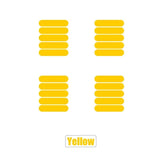Autocollants réfléchissants 90x20mm jaune - 20pcs