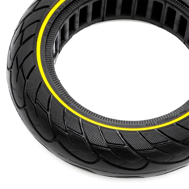 Pneu plein ultraléger 10x2,5--6,5/B44 - ligne jaune [Nedong]