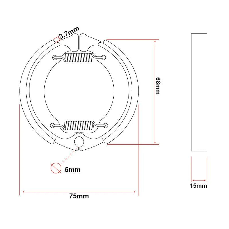 Plaquettes de frein à tambour pour Mi3 lite/Mi4 lite/Motus Scooty 10