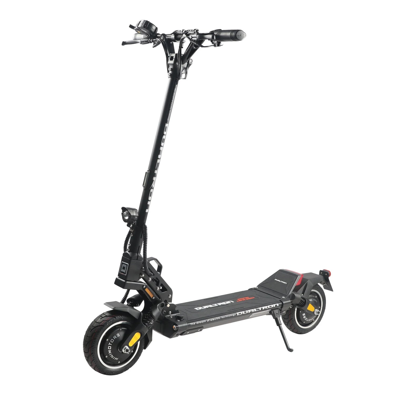Trottinette électrique Dualtron Aminia Double Moteur 52V 21Ah IPX5, équipée de deux moteurs puissants, d’une batterie longue autonomie et de suspensions avant et arrière.