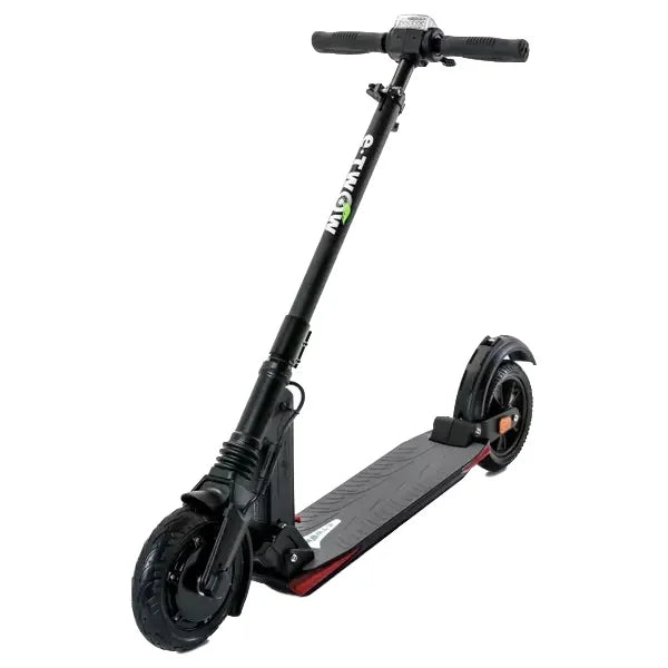 Trottinette électrique ETWOW Booster ES 36V 7,8Ah noire pliable, vue de profil, idéale pour les déplacements urbains – RideBack.